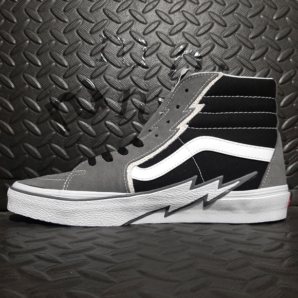Vans Sk8 Hi Bolt Pewter Grey Black Lightning VN0A5JIVPBQ - Picture 2 of 10